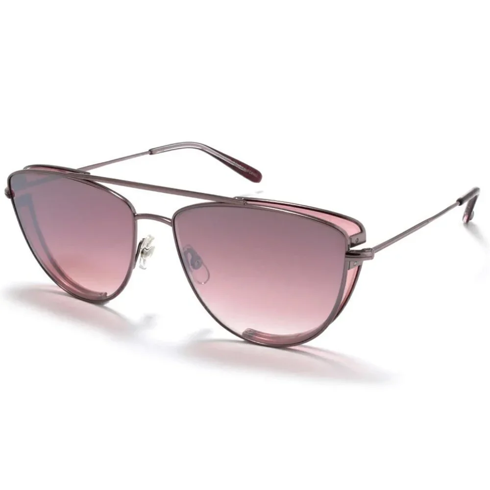 💕GARRETT LEIGHT💕 Zephyr Sunglasses ~ Plum Velvet Pink Blush Mirror Lens NWT